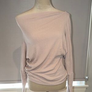 Enza Costa Off-the-Shoulder Ribbed Sweater - cream color